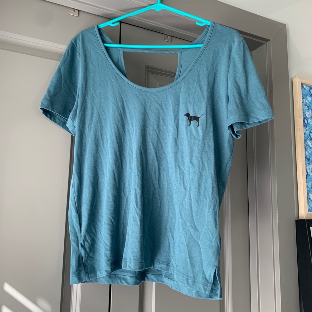 Short Sleeve Cutout Back Active Top